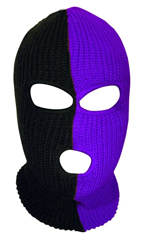 Baddie Gangsta Ski Mask Aesthetic Purple Skimask Black