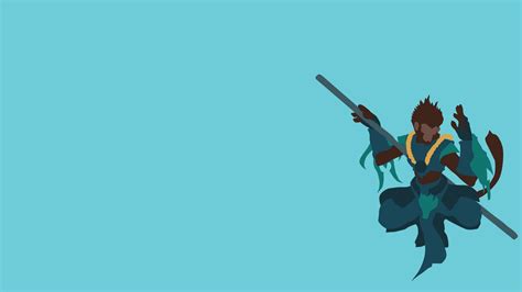 Jade Dragon Wukong Minimalistic Wallpapers And Fan Arts League Of