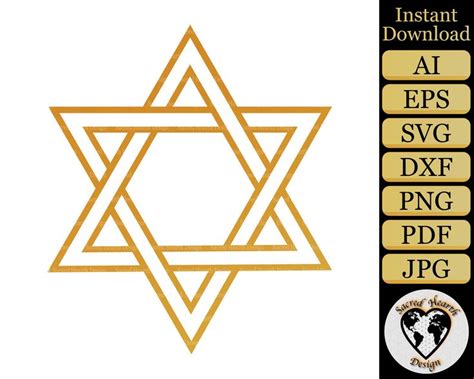 Star Of David SVG Jewish Star SVG Star Svg Hebrew Svg Etsy In