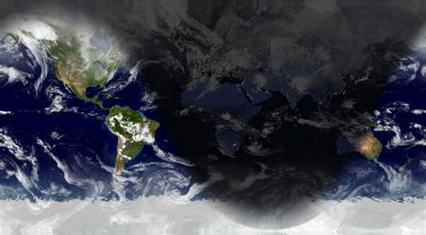 An Image Of The Earth Taken From Space With Clouds And Land Cover In