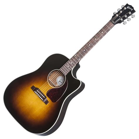 Gibson J 45 Cutaway Electro Acoustic Guitar Vintage Sunburst 2017 At