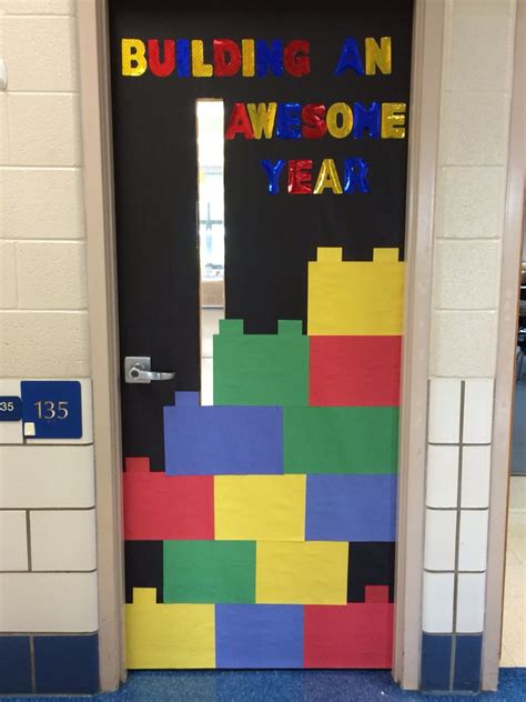 Our whirls, table covers, hard hats, photo props and fun signs help you create the lasting memories that keep the lessons learned. Lego theme classroom door | Construction theme classroom ...
