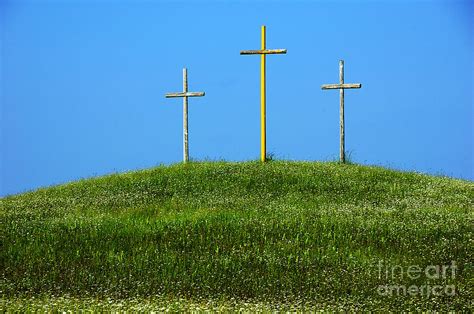 Three Crosses On Hill Photograph By Thomas R Fletcher Pixels