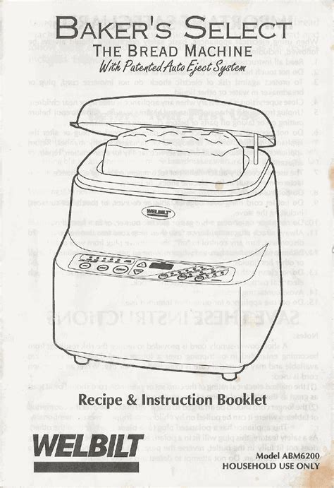 To make bread in a bread machine: Welbilt Bread Machine Blog: Model - ABM6200 Manual ...