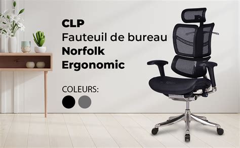 Clp Fauteuil De Bureau Ergonomique Norfolk En Maille I Chaise Gaming