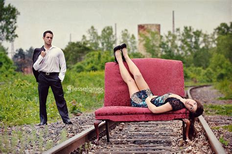 Engagement Shoot I Did Recently On Train Tracks Jessejamesphotographyca Couples In