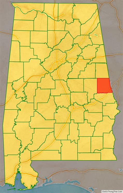 Map Of Chambers County Alabama Địa Ốc Thông Thái