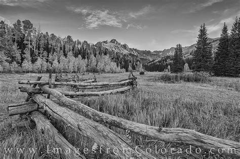Mount Sneffels Fall Evening Black And White Dallas Divide Images