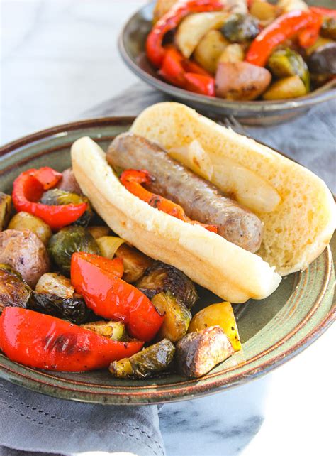 Sheet Pan Dinner With Bratwurst And Roasted Vegetables Lisas