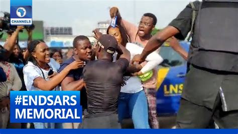 Endsars Memorial Police Harass Journalists Arrest Two Protesters At Lekki Tollgate Youtube