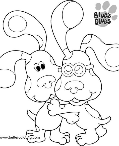 Blues Clues Coloring Pages Linear Free Printable Coloring Pages