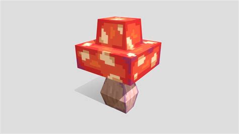 Low Poly Minecraft Mushroom 3d Model By Breadstickk 4afbdc2