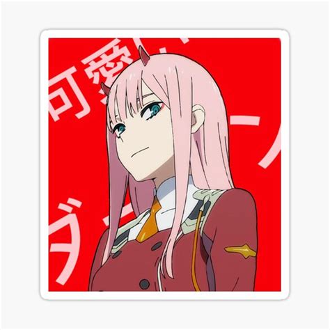 Zero Two Sticker Sticker For Sale By Thiccfish Redbubble