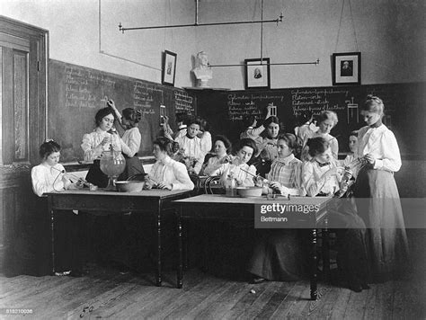 College girls during Physics class. Photograph, 1900. News Photo ...