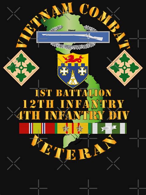 Army Vietnam Combat Infantry Vet W 1st Bn 12th Inf 4th Id W 2