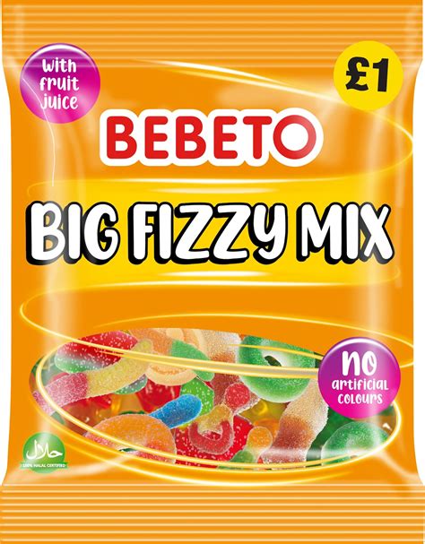 Bebeto Big Fizzy Mix 150g Bag Halal