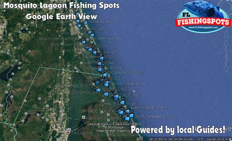 Mosquito Lagoon Gps Fishing Map By Florida Fishing Spots