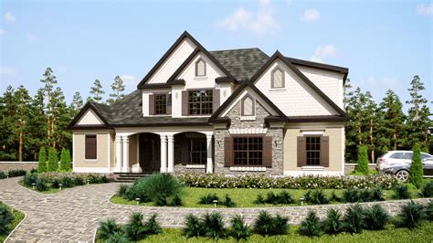Three Story Southern Style House Plan With Front Porch Porch House