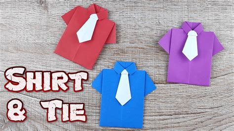 Origami Shirt With Tie Paper How To Making Easy Folding Instructions
