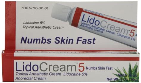 Lidocream 5 Topical Anesthetic Anorectal Cream Lidocaine 5 ~ Net Wt 1 Oz 30g 3995