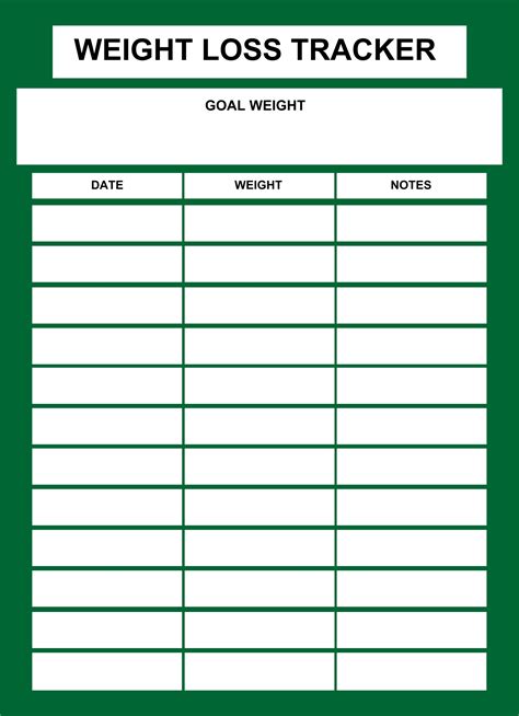 8 Best Images Of Printable Weight Log Sheet Printable