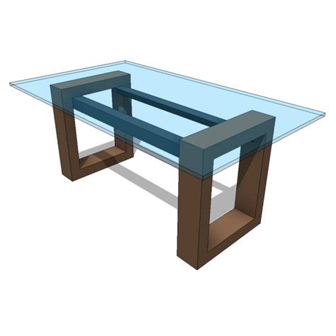 The main table material and the glass. Dining Tables : Revit families, Modern Revit Furniture ...