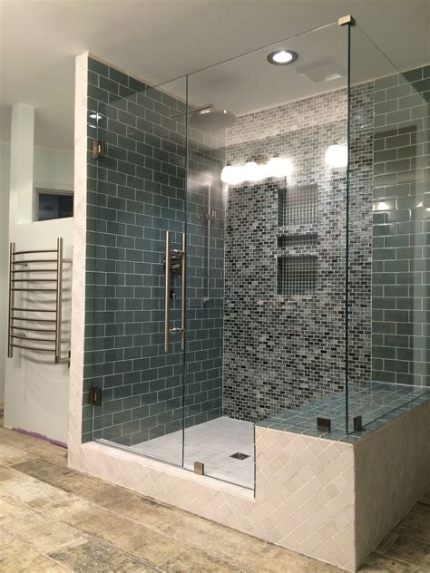 glass doors for bathroom aston cascadia 31 in x 72 in completely frameless hinged shower