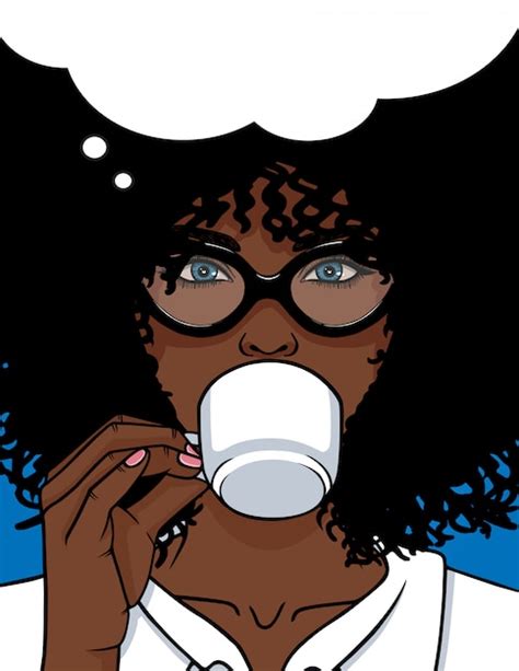 Premium Vector Woman Drinking A Coffee