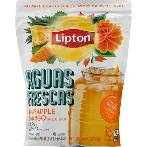 Lipton Agua Frescas Mango Pineapple Tea Mix Shop Tea At H E B