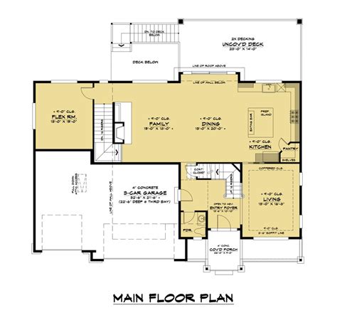 Modern Style House Plan 4 Beds 25 Baths 3109 Sqft Plan 1066 129