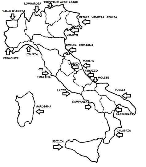 Cartina Dell Italia Con Le Regioni Da Colorare Cartina Geografica Mondo