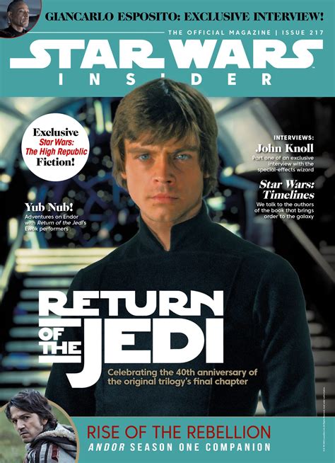 Review Star Wars Insider 217 Celebrates 40 Years Of Return Of The Jedi Star Wars News Net