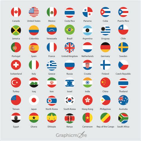 International Flags Icons Pack Free Vector File Download