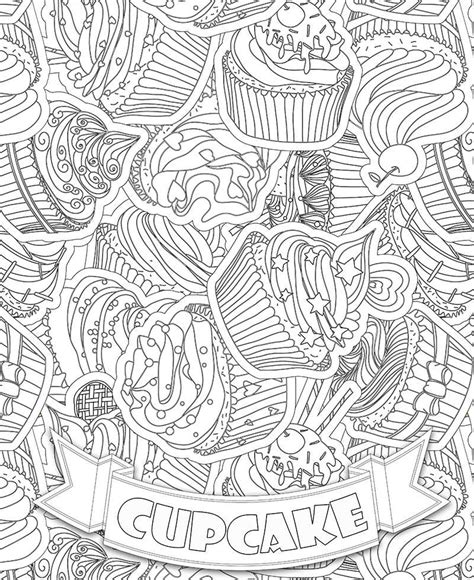 Coloriage géant pour enfants et adultes, cupcake à colorier