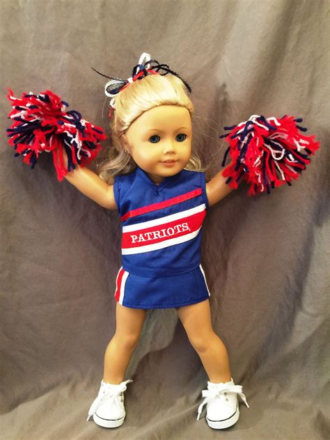 homemade patriots cheer leading outfit for 18 inch dolls like etsy cheerleading outfits