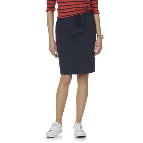 Basic Editions Womens French Terry Skirt