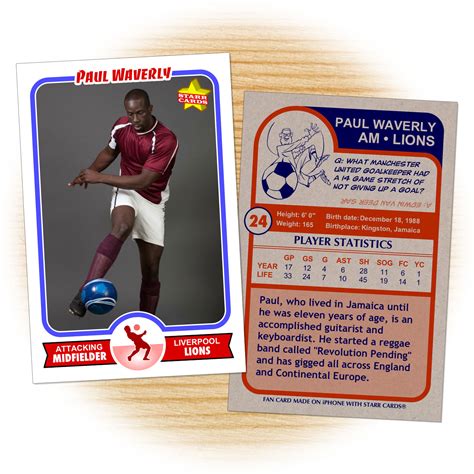 Choose the number of cards that you need. Make Your Own Soccer Card