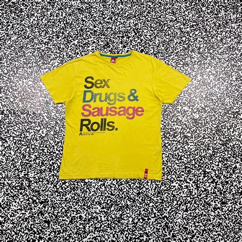 vintage vintage y2k humor sex drugs sausage rolls tee 90s style logo grailed