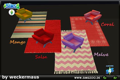 Blackys Sims 4 Zoo Carpet Recolours By Weckermaus Details And