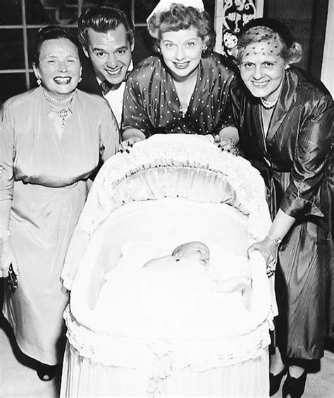 Lucille Ball And Desi Arnaz With Their Newborn Daughter Lucie Arnaz And Their Mothers Dede And