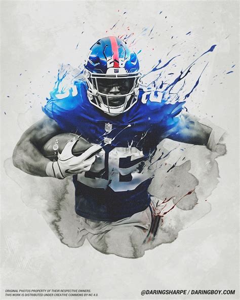 Saquon Barkley New York Giants Ny Giants Football Nfl Football Art