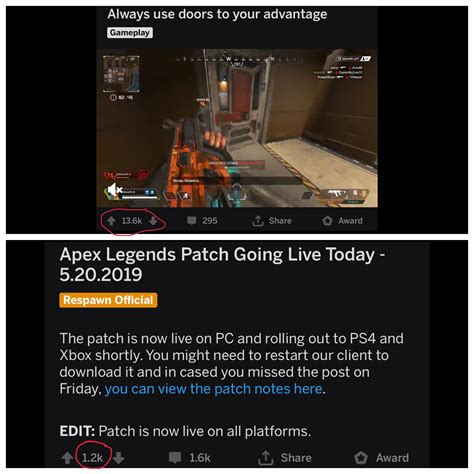 Popularity Of User Created Content Vs Apex Legends Patch Notes In This