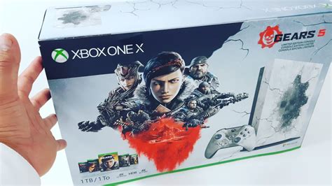 Gears 5 Limited Edition Xbox One X Console Unboxing The Best Youtube