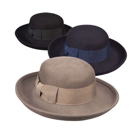 Up Turned Brim Wool Felt Hat By Scala Setartrading Hats