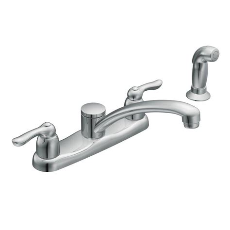 Find deals on products in home improvement on amazon. MOEN Chateau 2-Handle Standard Kitchen Faucet with Side ...