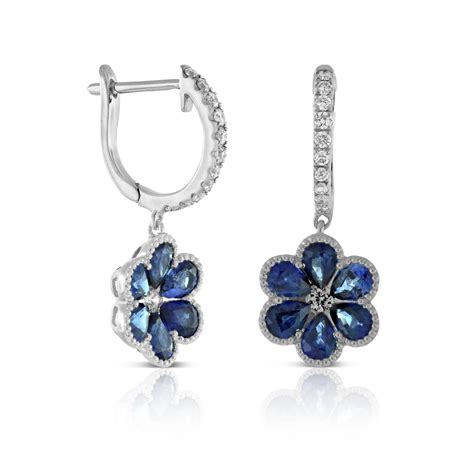 Sapphire And Diamond Flower Earrings 14k Ben Bridge Jeweler