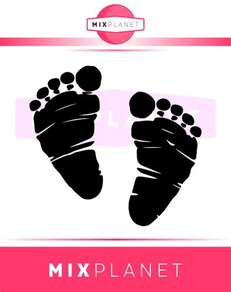 Baby Footprint Svg Cut Files Baby Footprint Dxf Cutting Etsy