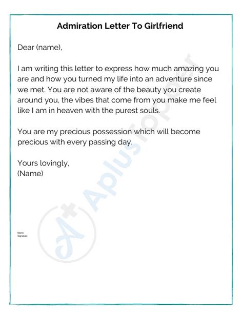7 Sample Admiration Letters Format Sample Examples And How To