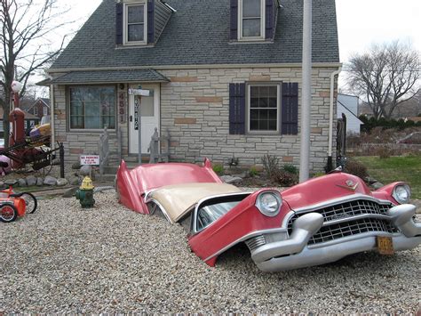 Cadillac Fleetwood Car Buried In Cudahy Wisconsin Yard