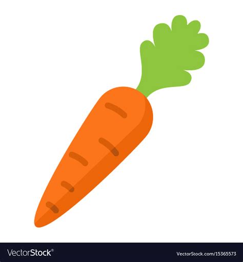 Carrot Flat Icon Vegetable And Diet Royalty Free Vector